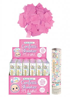 Gender Reveal Its A Girl Paper Confetti Cannon Shooter 20cm