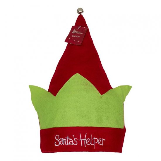 Santa'S Helper Hat With Bell - Click Image to Close