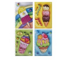 A5 Puffy Look Notebook Ice Cream Design ( Assorted Designs )