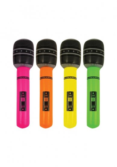 Inflatable Microphone 25cm - Click Image to Close