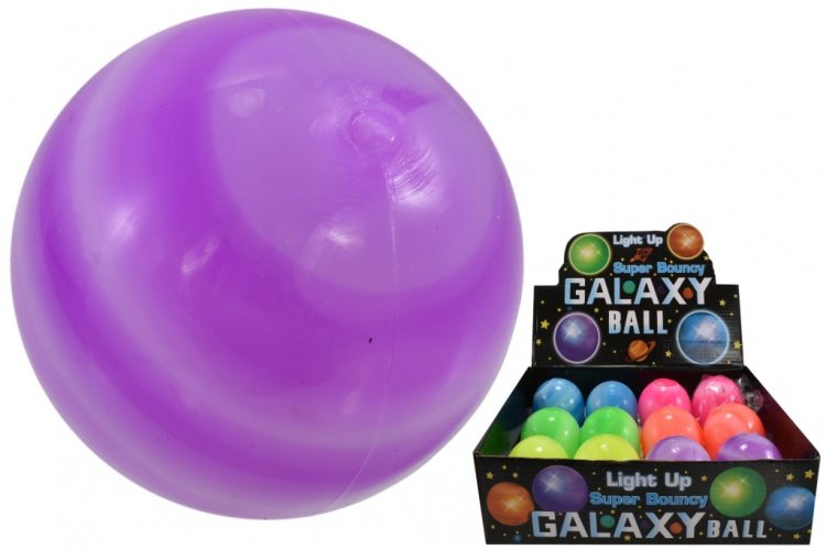 65mm Light Up Super Bouncy Galaxy Ball - Click Image to Close