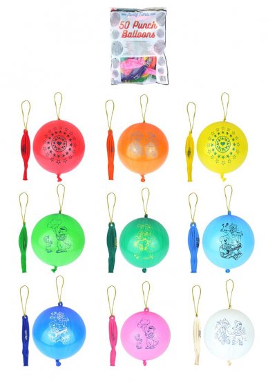 Punch Balloons 50 Pack - Click Image to Close