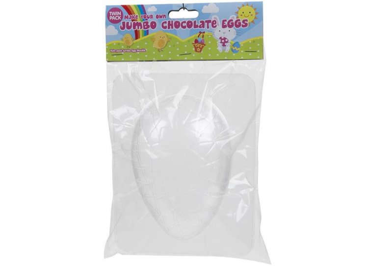 2 Pack Jumbo Chocolate Egg Mould 20X15cm - Click Image to Close