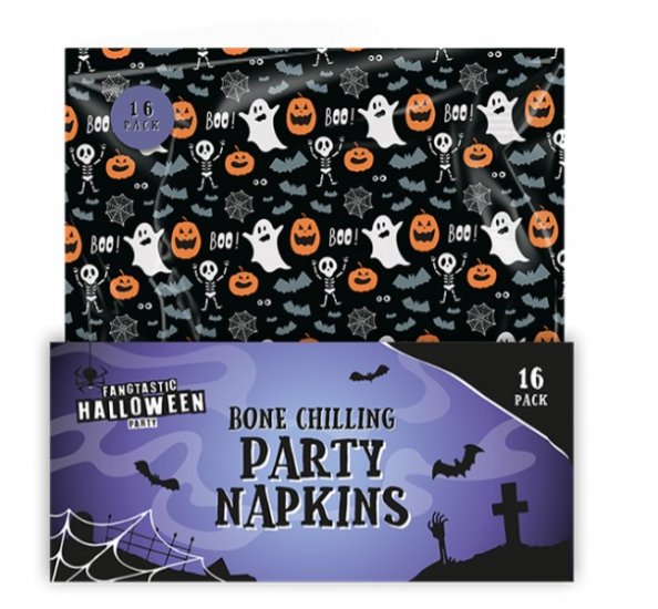 Halloween Printed 2-Ply Napkins 16 Pack - Click Image to Close