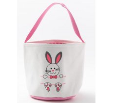 Easter Cotton Bucket With Pink Bunny