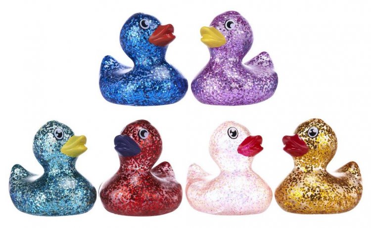 6CM GLITTERED DUCK ASSORTED - Click Image to Close