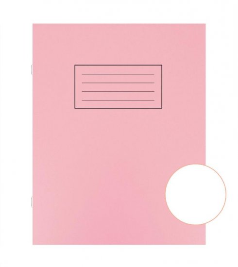 Silvine Pink P4To Exercise Book With Plain Inners X 10 - Click Image to Close