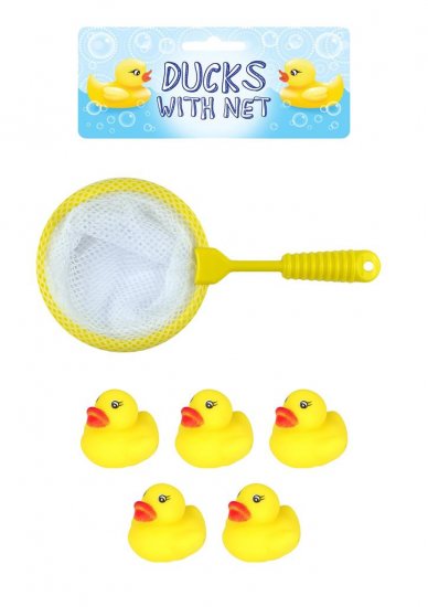 Duck With Net Pack Of 5 - Click Image to Close