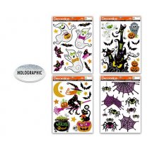 Holographic Halloween Window Clings