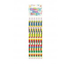 Building Bricks Pencil With Eraser Set Of 6