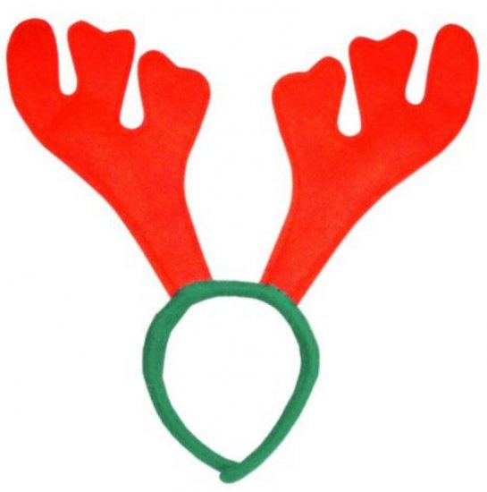 Felt Antler Headband Red & Green - Click Image to Close