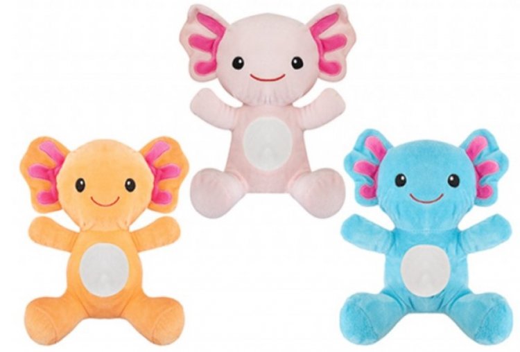 Value Sitting Axolotl 20cm 3 Assorted - Click Image to Close