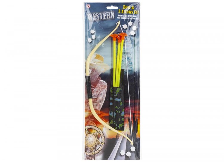 14.5" WESTERN BOW & 3 ARROWS - Click Image to Close