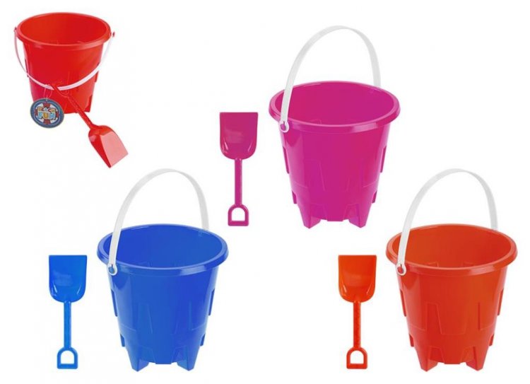 Castle Bucket With Spade 7.75" x 7.25" - Click Image to Close