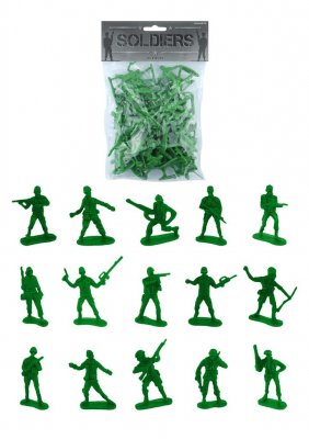 Toy Soldier Figurines ( Assorted Sizes And Designs ) 50 Pack