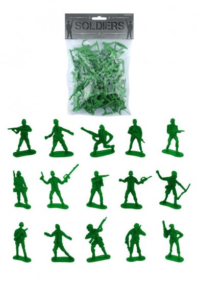 Toy Soldier Figurines ( Assorted Sizes And Designs ) 50 Pack - Click Image to Close