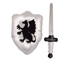 INFLATABLE SHIELD 48CM WITH SWORD 62CM SET
