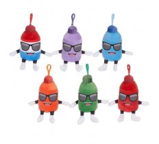 Squeeze Squishy 13cm Energy Drink Character With Bag Clip