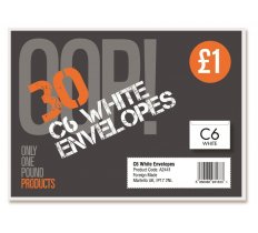 30 C6 White Envelopes