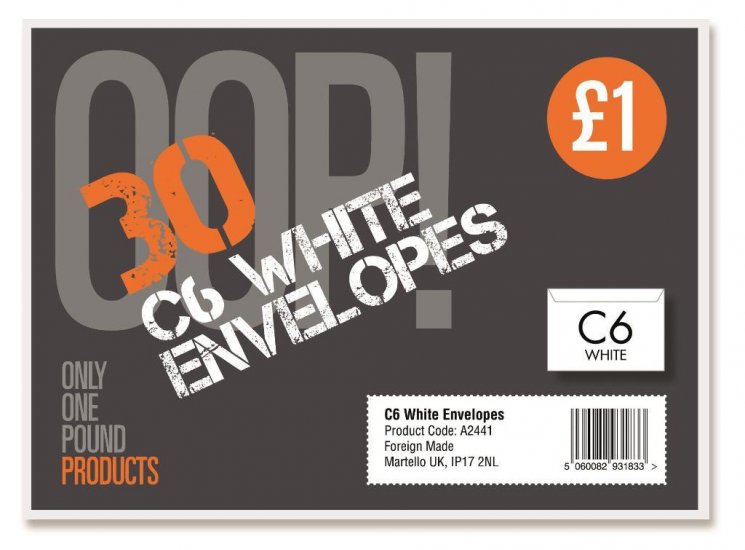 30 C6 White Envelopes - Click Image to Close