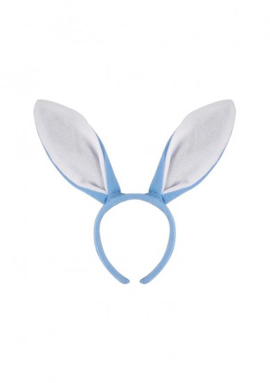 Bunny Ears Headband Blue 27 x 28cm - Click Image to Close