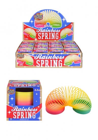 Retro Rainbow Spring Slinky 6.5cm - Click Image to Close