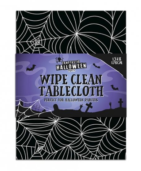 Halloween Wipe Clean Tablecloth 132x178cm - Adults - Click Image to Close