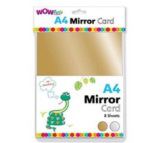 Kids Create 8 Sheet A4 Coloured Mirror Card
