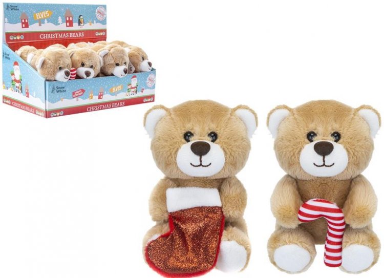 Sitting 5" Christmas Bear ( Assorted Designs ) - Click Image to Close