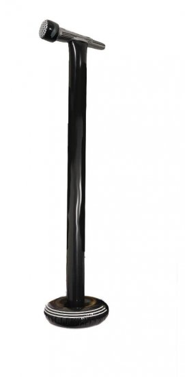 Inflatable Microphone With Stand 125cm - Click Image to Close