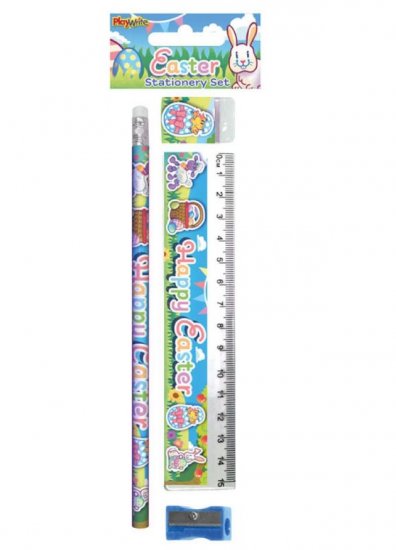 Easter 4 Pack Stationery Set 17cm - Click Image to Close