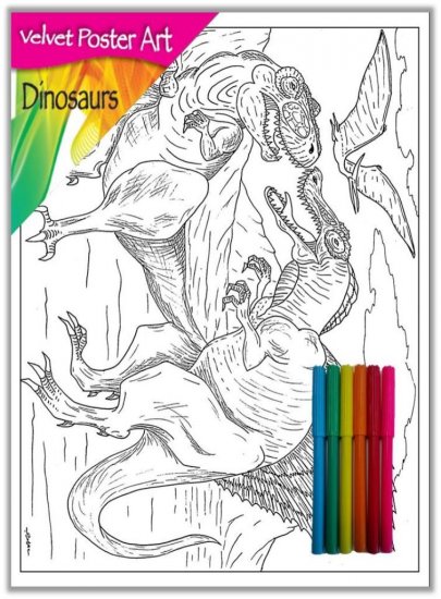 Velvet Poster Art Dinosaurs - Click Image to Close