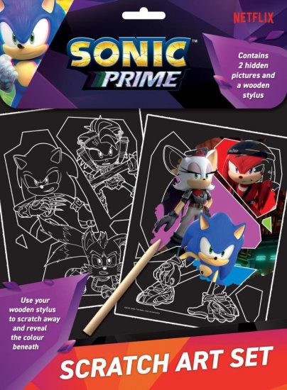 Sonic Prime Scratch Art Set - Click Image to Close