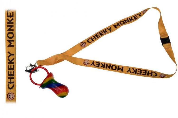 Cheeky Monkey Lanyard With Rock Dummy - Click Image to Close