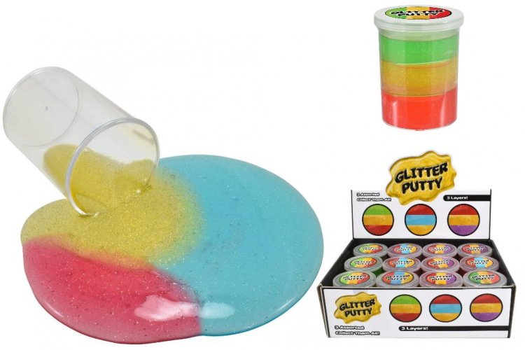 Glitter 3 Layer Slime Putty 120G - Click Image to Close