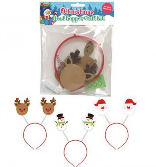 Make Your Own Christmas Head Bopper Craft Kits 21 x 16cm - Click Image to Close