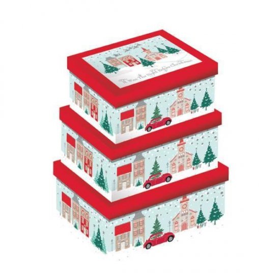 Deluxe Christmas Eve 3Pc Oblong Boxes - Click Image to Close