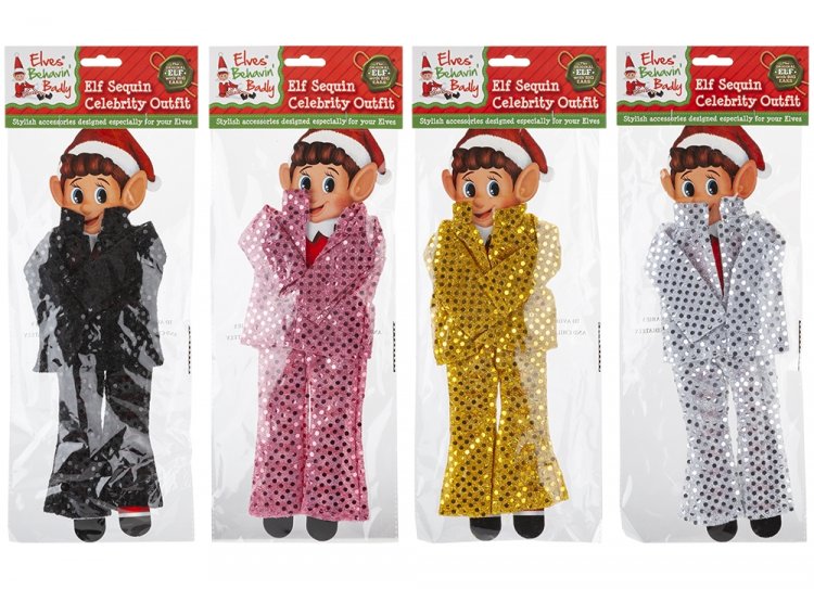 Elf Sequin Celebrity Dress Up Outfit - Click Image to Close