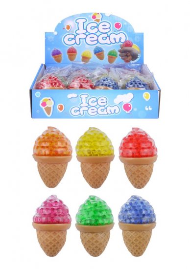 Squeeze Squishy Ice Cream With Beads 8cm - Click Image to Close