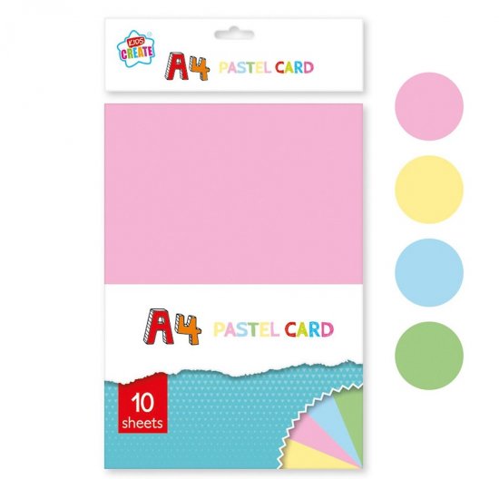 A4 Pastel Colour Card 10 Sheets - Click Image to Close