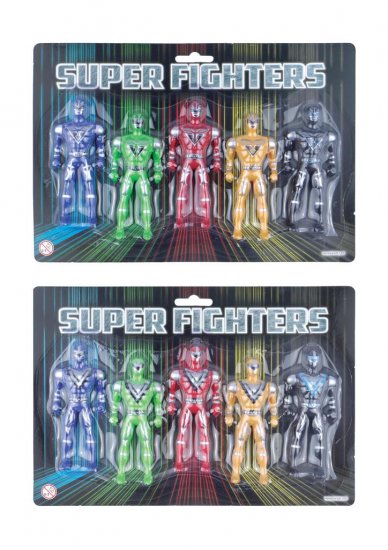 10cm Super Fighter Figures 2 Designs - Click Image to Close
