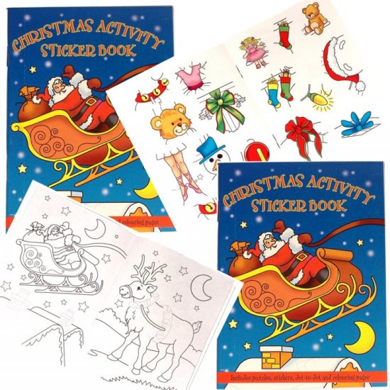 Christmas A6 Sticker Books X 24 ( 35p Each ) - Click Image to Close