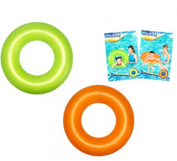 30" Frosted Neon Swim Ring - Click Image to Close
