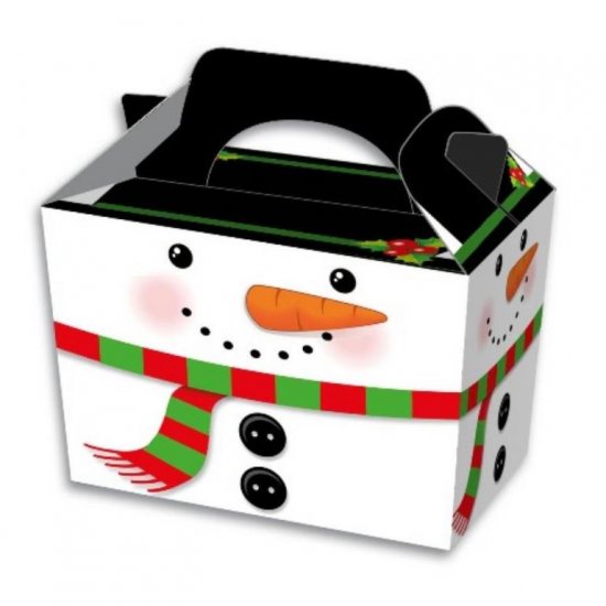 Snowman Food Box 15cm X 10cm X 10cm - Click Image to Close