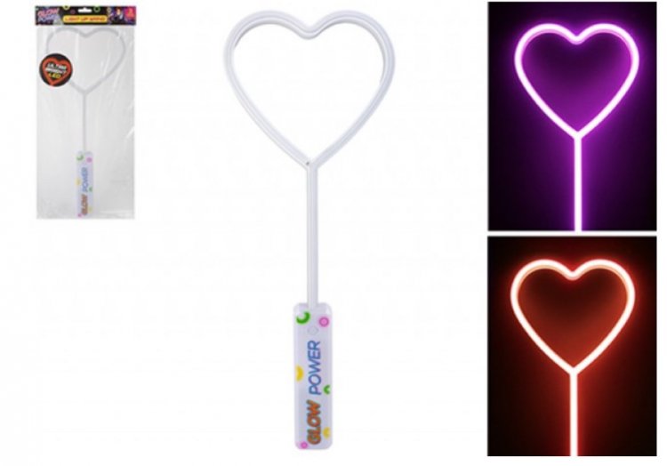Light Up Heart Wand 2 Colours - Click Image to Close