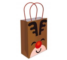 Reindeer Paper Bag With Handles 16 x 22 x 9cm