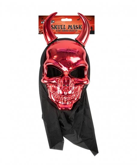 Halloween Skull Horn Mask - Click Image to Close