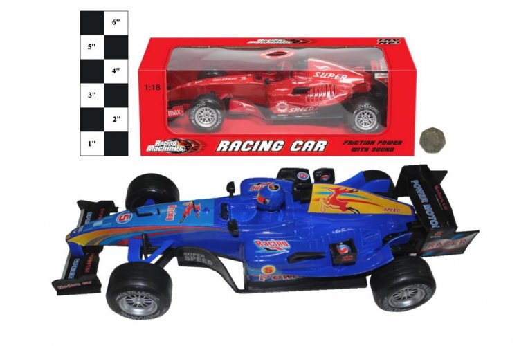 Plastic Racing Car With Sound In Window Box - Click Image to Close