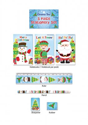 Christmas 5Pc Stationery Set