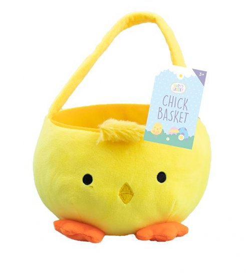 Easter Plush Chick Basket - Click Image to Close